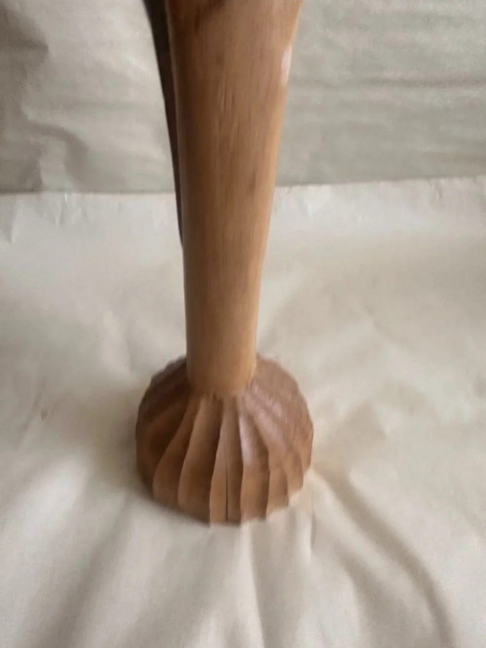 Vintage Hand Carved Wooden Parrot Sculpture 18” Tropical Folk Art Bird Coastal